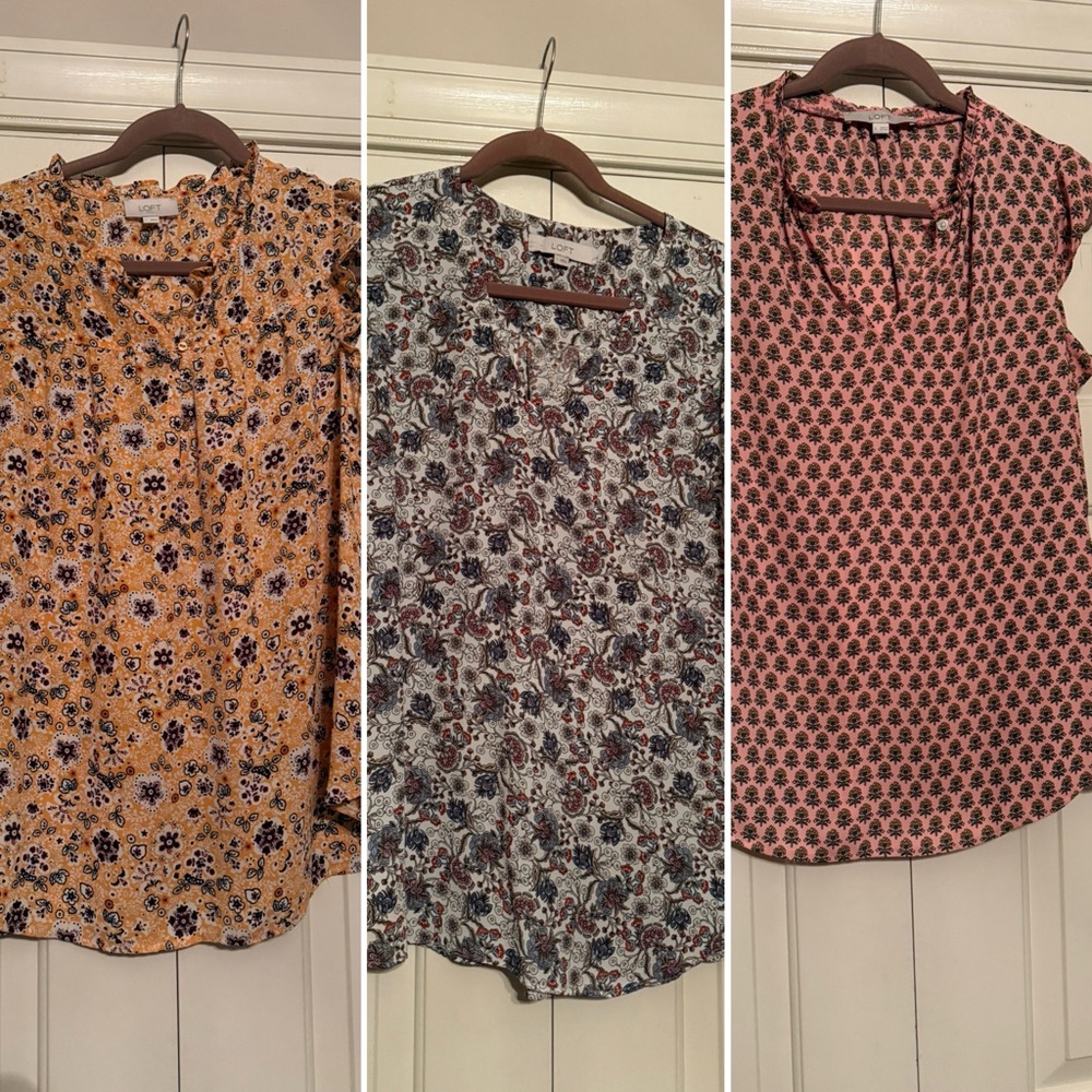 Lot of 3 LOFT blouses
